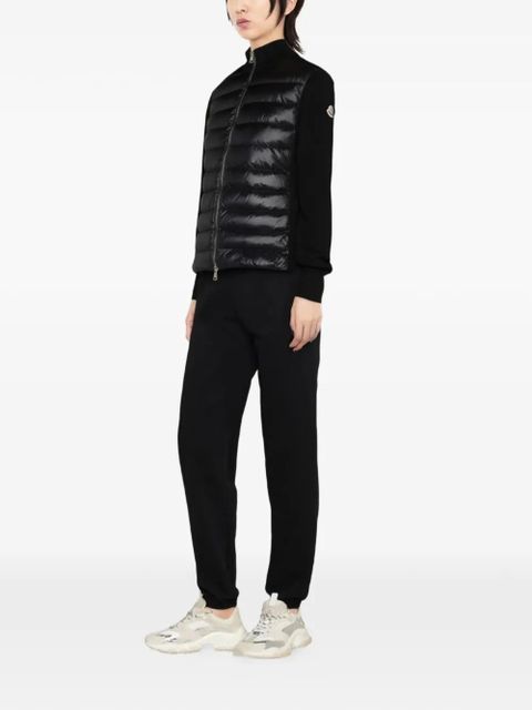 Moncler quilted zip-up padded jacket - Black