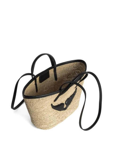 Zadig&Voltaire mini Wings basket beach bag - Neutrals