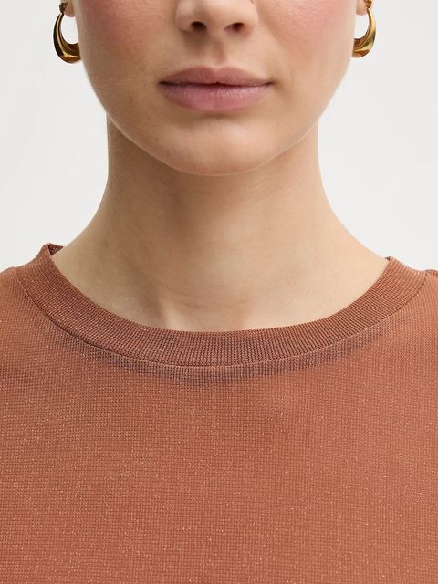 United Colors of Benetton t-shirt damski kolor brązowy 33UXD10B8