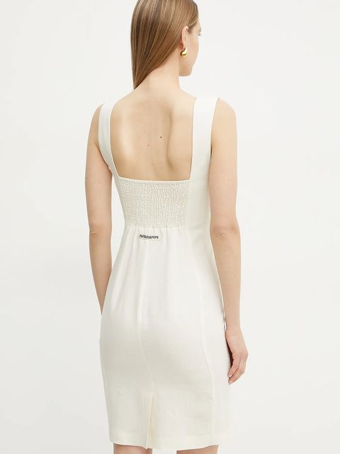 Patrizia Pepe sukienka z domieszką lnu