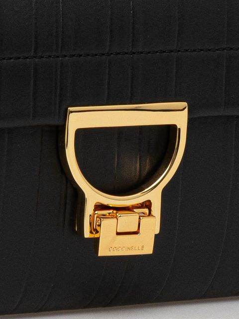 Coccinelle torebka skórzana ARLETTIS PLISSE kolor czarny E1 UD9 55 B7 01