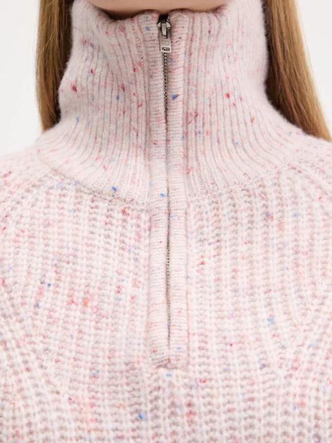 Tommy Jeans sweter z dodatkiem wełny damski kolor różowy ciepły z golfem DW0DW21686