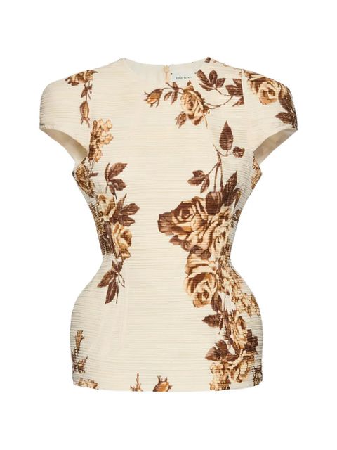 Magda Butrym floral print blouse - Neutrals - zdjęcie produktu nr 1