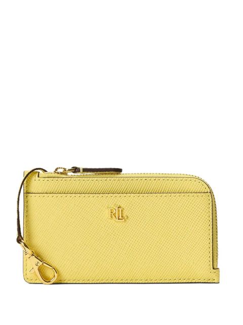 Lauren Ralph Lauren cross-grain leather cardholder - Yellow - zdjęcie produktu nr 1
