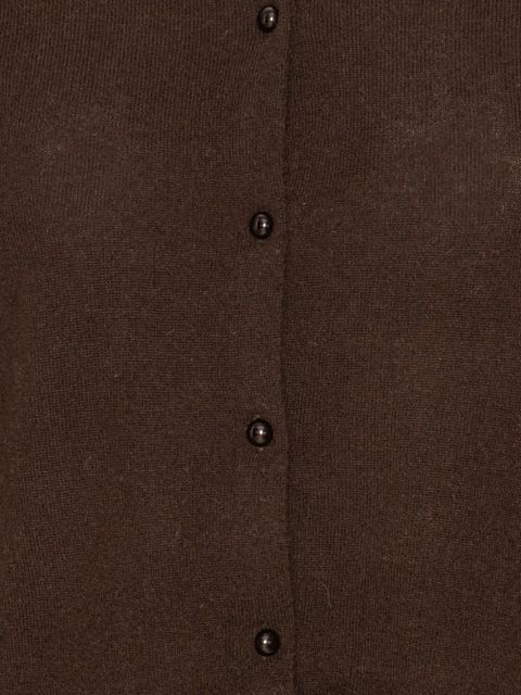 ROTATE BIRGER CHRISTENSEN ruffled-hem cardigan - Brown - zdjęcie produktu nr 2