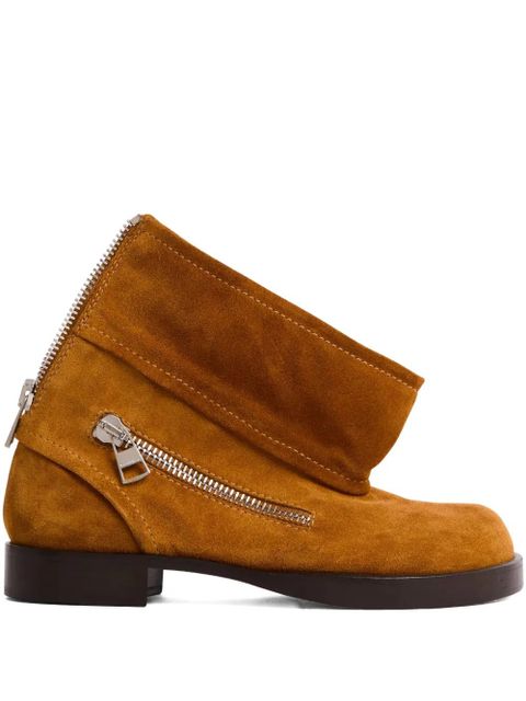 JW Anderson suede zip-detail boots - Brown - zdjęcie produktu nr 1