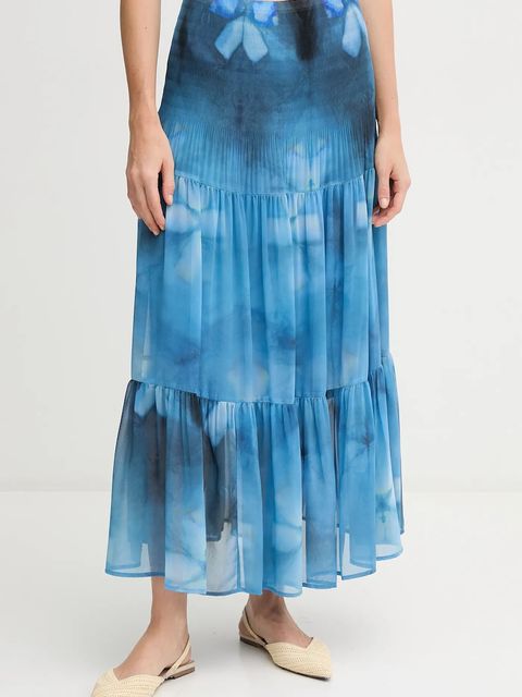 Sandro Ferrone spódnica kolor niebieski maxi rozkloszowana S32XBEMUZIO - zdjęcie produktu nr 2