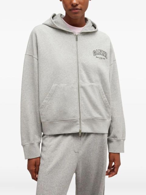 GANNI zip hoodie - Grey