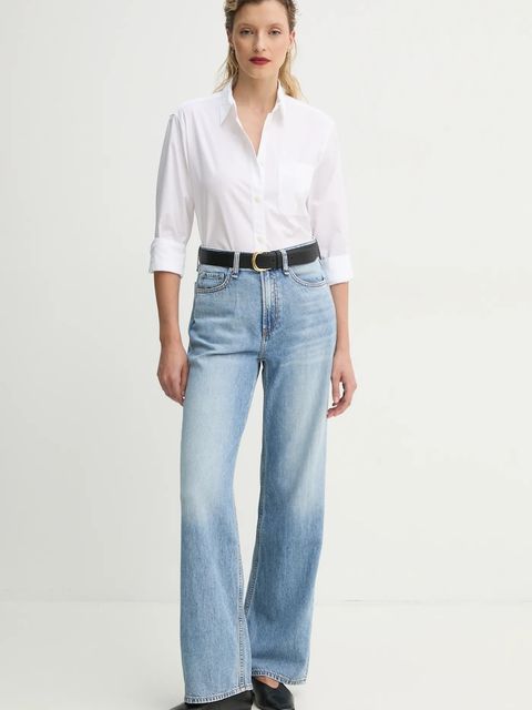 Rag & Bone koszula bawełniana damska kolor biały regular z kołnierzykiem klasycznym WAW22PA050PO50