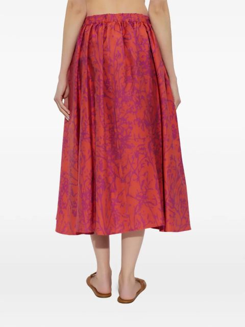 Max Mara floral print skirt - Orange