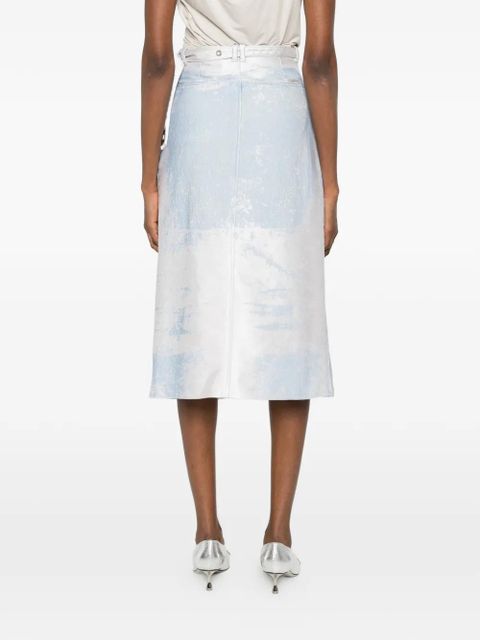 Diesel belt brushstroke skirt - Blue