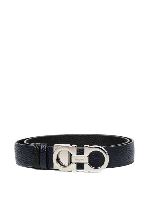 Ferragamo Gancini-buckle leather belt - Blue - zdjęcie produktu nr 1