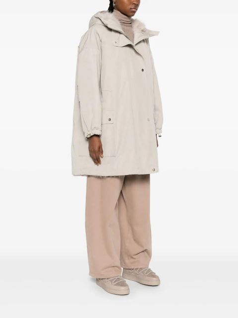 Max Mara Studio flap-pocket hooded coat - Neutrals