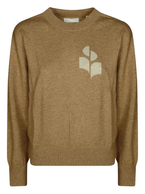 MARANT ÉTOILE Marisans logo-jacquard jumper - Brown - zdjęcie produktu nr 1