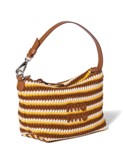 Miu Miu crochet pouch - Brown