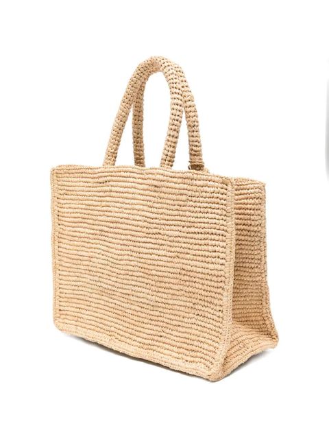 MC2 Saint Barth embroidered raffia beach bag - Neutrals - zdjęcie produktu nr 2