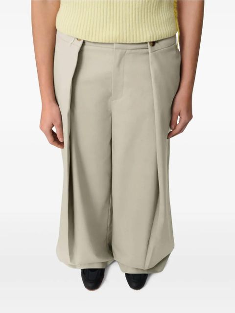 Axel Arigato Riley pleated wide-leg trousers - Green