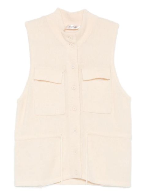 Aya Muse flap-pocket button-up vest - Neutrals - zdjęcie produktu nr 1