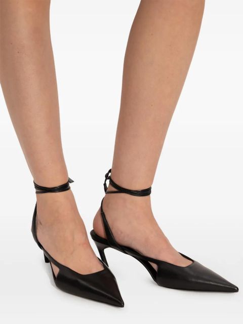 The Attico Diane ankle-tie pumps - Black