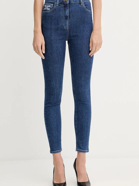 Elisabetta Franchi jeansy damskie kolor niebieski PJ08I56E2 - zdjęcie produktu nr 1