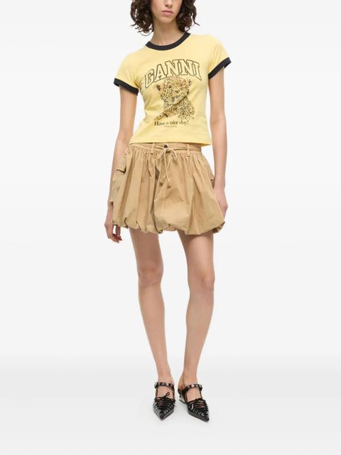 GANNI Leopard T-shirt - Yellow - zdjęcie produktu nr 2