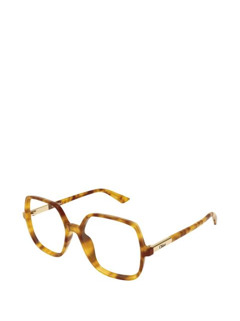 Chloé Eyewear oversized-frame glasses - Brown - zdjęcie produktu nr 2