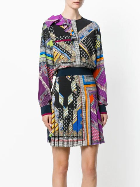 ETRO printed pleated dress - Black