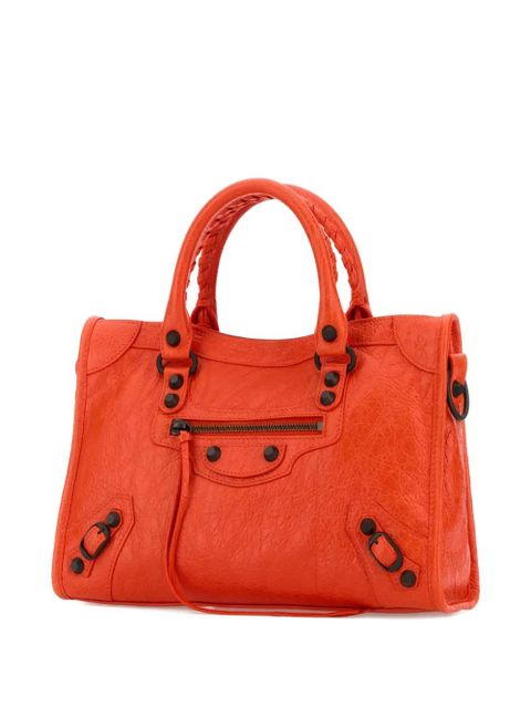 Balenciaga small Le City leather tote bag - Orange