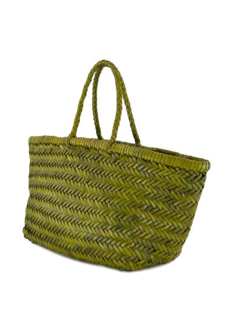 DRAGON DIFFUSION herringbone-weave leather tote bag - Green - zdjęcie produktu nr 2