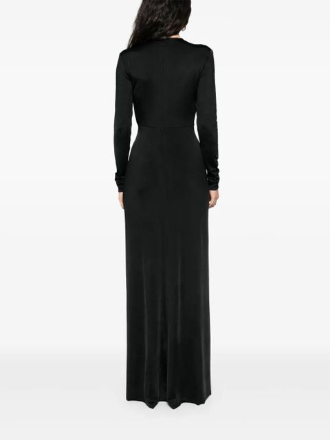 Victoria Beckham long-sleeved maxi dress - Black - zdjęcie produktu nr 2