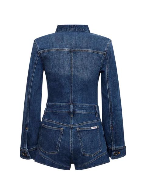 Self-Portrait pussy-bow playsuit - Blue - zdjęcie produktu nr 2