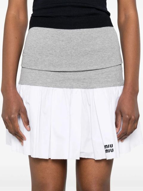 Miu Miu layered skirt - Grey