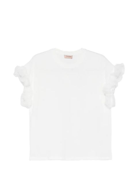 TWINSET ruffled T-shirt - White - zdjęcie produktu nr 1