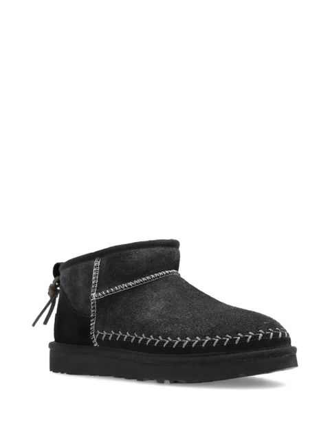 UGG braided-detail leather boots - Black