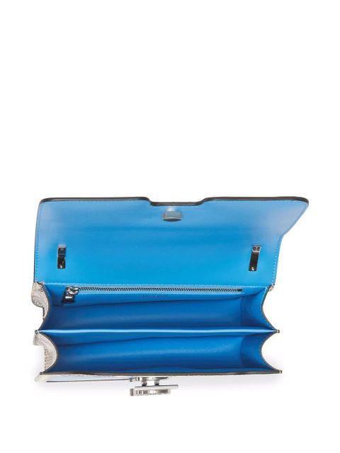 Burberry snakeskin-print TB shoulder bag - Blue