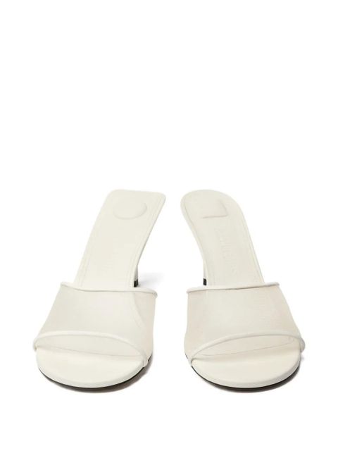 Jacquemus mesh-panel stiletto-heel mules - White