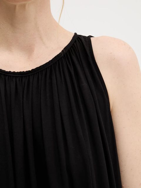 Answear.LAB sukienka kolor czarny maxi rozkloszowana