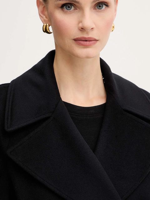 Marella płaszcz wełniany kolor czarny 2523016071200