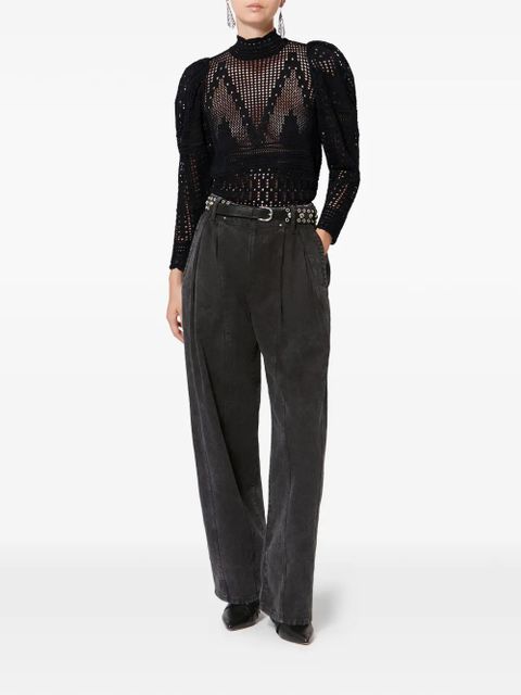 ISABEL MARANT x Dahara openwork blouse - Black - zdjęcie produktu nr 2