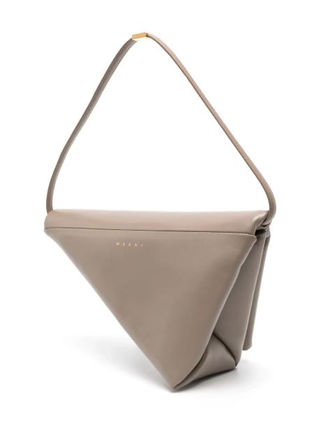 Marni Prisma leather triangle bag - Neutrals