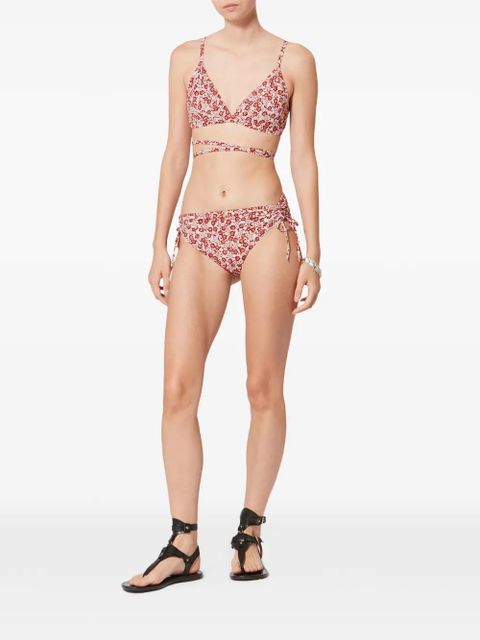 ISABEL MARANT floral tie side panties - Red - zdjęcie produktu nr 2
