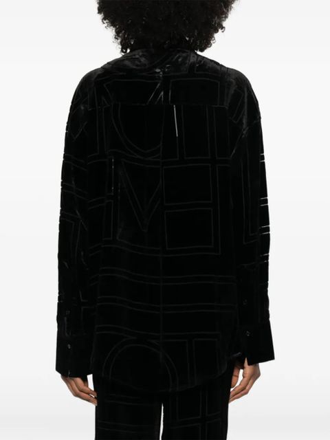 TOTEME velvet shirt - Black