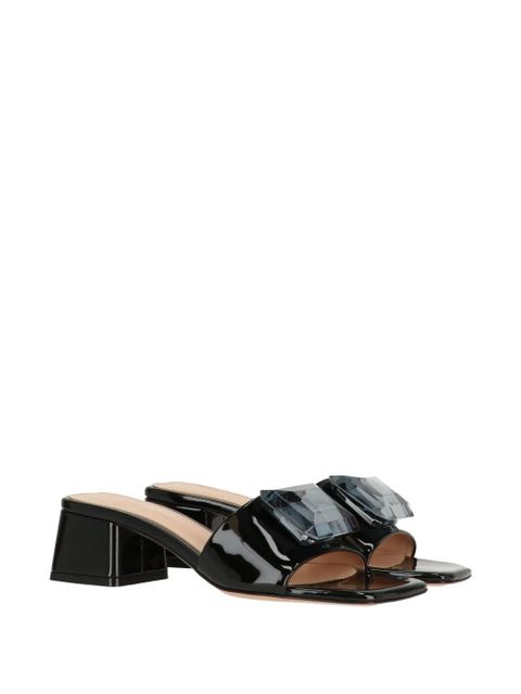 Gianvito Rossi stone-embellishment sandals - Black - zdjęcie produktu nr 2