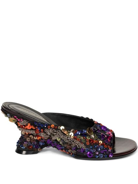 DRIES VAN NOTEN embellished open-toe sandals - Black - zdjęcie produktu nr 1