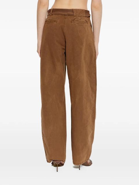 Blumarine pleated belted trousers - Brown