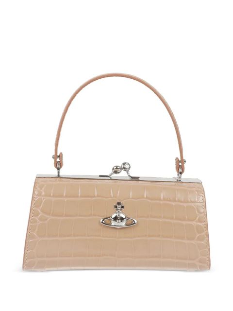 Vivienne Westwood XL Doll crocodile-effect Orb tote bag - Neutrals - zdjęcie produktu nr 1