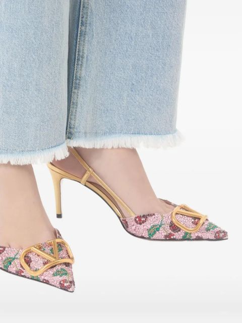 Valentino Garavani 80mm VLogo slingback pumps - Pink