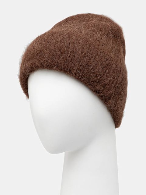 Answear.LAB czapka kaszmirowa kolor brązowy - zdjęcie produktu nr 2