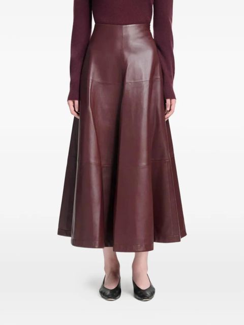 Altuzarra Varda flared lambskin skirt - zdjęcie produktu nr 1
