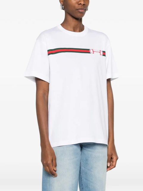 Gucci stripe logo T-shirt - White
